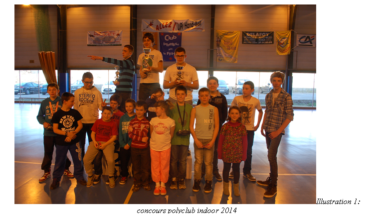 Zone de Texte:  Illustration 1: concours polyclub indoor 2014